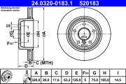 24.0320-0183.1 Brzdový kotouč PowerDisc ATE