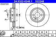 24.0322-0248.1 Brzdový kotouč PowerDisc ATE