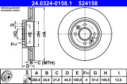 24.0324-0158.1 Brzdový kotouč PowerDisc ATE