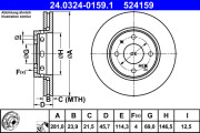 24.0324-0159.1 Brzdový kotouč PowerDisc ATE