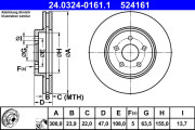 24.0324-0161.1 Brzdový kotouč PowerDisc ATE