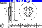 24.0325-0123.1 Brzdový kotouč PowerDisc ATE