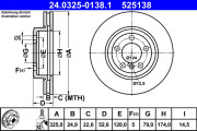 24.0325-0138.1 Brzdový kotouč PowerDisc ATE