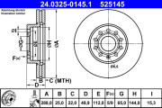 24.0325-0145.1 Brzdový kotouč PowerDisc ATE