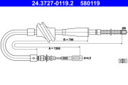 24.3727-0119.2 Tažné lanko, parkovací brzda ATE