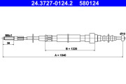 24.3727-0124.2 Tažné lanko, parkovací brzda ATE