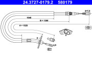 24.3727-0179.2 Tažné lanko, parkovací brzda ATE