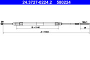 24.3727-0224.2 Tažné lanko, parkovací brzda ATE
