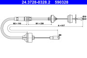24.3728-0328.2 Tažné lanko, ovládání spojky ATE