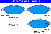 13.0460-2610.2 Brzdové destičky ATE