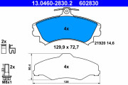 13.0460-2830.2 Sada brzdových destiček, kotoučová brzda ATE