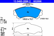 13.0460-2896.2 Sada brzdových destiček, kotoučová brzda ATE