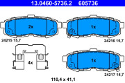 13.0460-5736.2 Brzdové destičky ATE