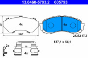 13.0460-5793.2 Brzdové destičky ATE