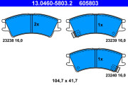 13.0460-5803.2 Brzdové destičky ATE