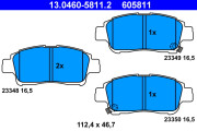 13.0460-5811.2 Brzdové destičky ATE