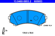 13.0460-5853.2 Brzdové destičky ATE