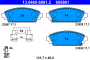 13.0460-5861.2 Brzdové destičky ATE