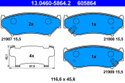 13.0460-5864.2 Brzdové destičky ATE