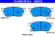 13.0460-5919.2 Brzdové destičky ATE