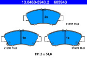 13.0460-5943.2 Brzdové destičky ATE