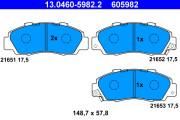 13.0460-5982.2 Brzdové destičky ATE