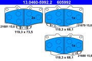 13.0460-5992.2 Brzdové destičky ATE