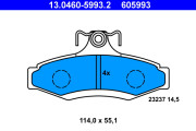 13.0460-5993.2 Brzdové destičky ATE