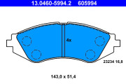 13.0460-5994.2 Brzdové destičky ATE