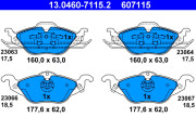 13.0460-7115.2 Brzdové destičky ATE