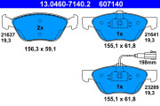 13.0460-7140.2 Brzdové destičky ATE