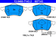 13.0460-7143.2 Brzdové destičky ATE