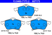 13.0460-7173.2 Brzdové destičky ATE