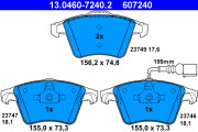 13.0460-7240.2 Brzdové destičky ATE