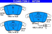 13.0460-7256.2 Brzdové destičky ATE