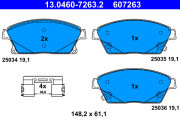 13.0460-7263.2 Brzdové destičky ATE