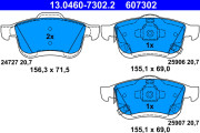 13.0460-7302.2 Brzdové destičky ATE