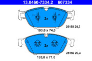 13.0460-7334.2 Brzdové destičky ATE