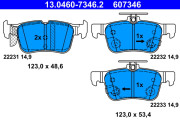 13.0460-7346.2 Brzdové destičky ATE