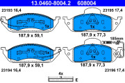 13.0460-8004.2 Brzdové destičky ATE