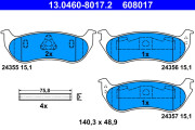 13.0460-8017.2 Brzdové destičky ATE