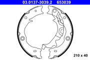 03.0137-3039.2 Sada brzdových čelistí, parkovací brzda ATE