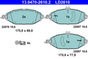 13.0470-2610.2 Brzdové destičky ATE Ceramic ATE