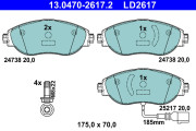 13.0470-2617.2 Brzdové destičky ATE Ceramic ATE