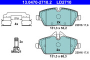 13.0470-2710.2 Brzdové destičky ATE Ceramic ATE