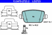 13.0470-2723.2 Brzdové destičky ATE Ceramic ATE