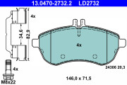 13.0470-2732.2 Brzdové destičky ATE Ceramic ATE