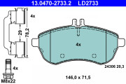 13.0470-2733.2 Brzdové destičky ATE Ceramic ATE