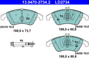 13.0470-2734.2 Brzdové destičky ATE Ceramic ATE