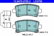 13.0470-2755.2 Brzdové destičky ATE Ceramic ATE